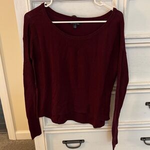 American Eagle Outfitters Burgundy Knit Sweater